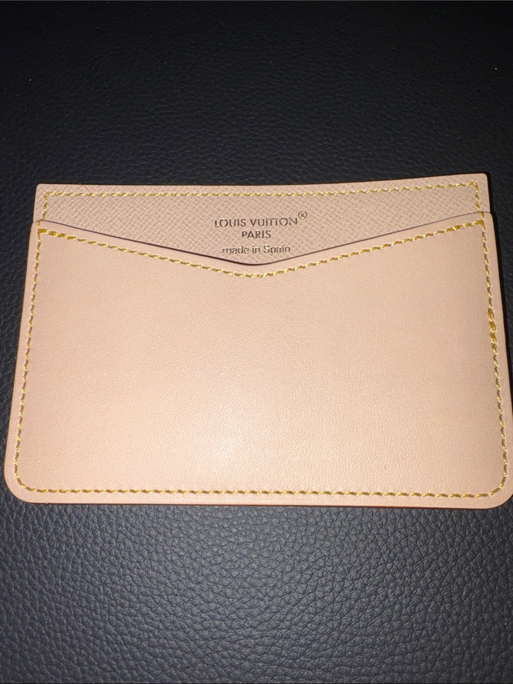 Louis Vuitton Cream Light Leather Card Sleeve